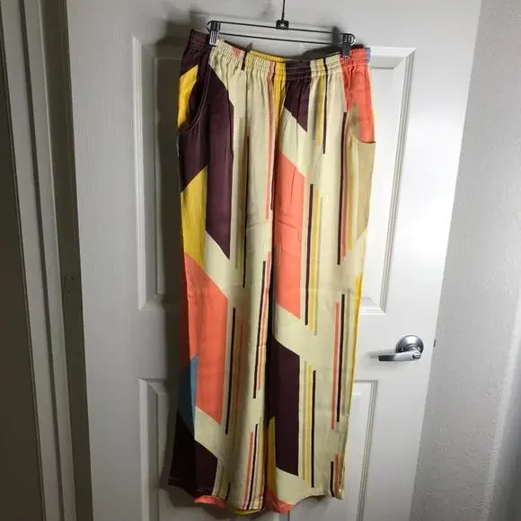 Soft Surroundings Women's Kendall Wide Leg Pants Multicolor NEW ~ Size M - Picture 2 of 8